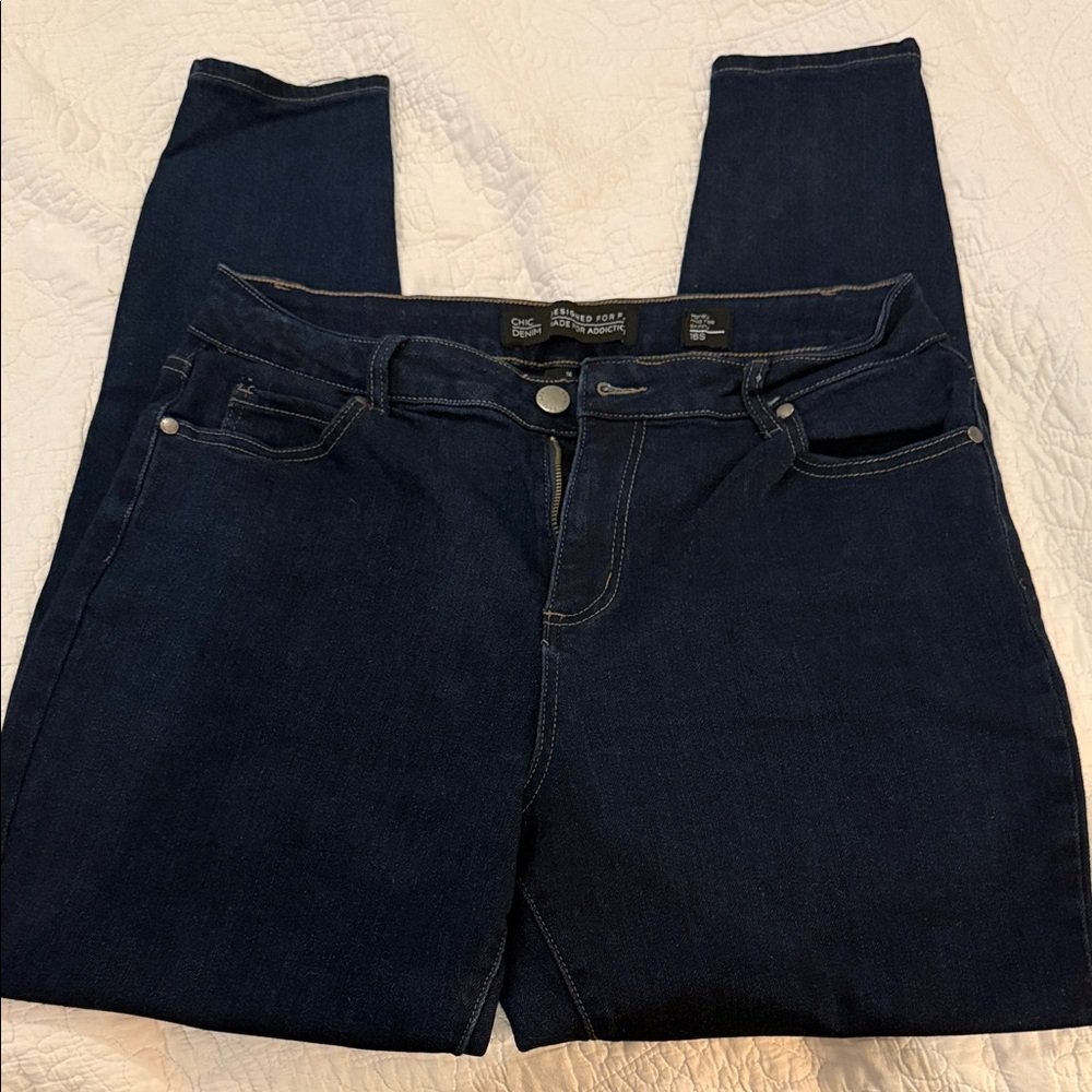 Dark Indigo Stretch Skinny Jeans - Women